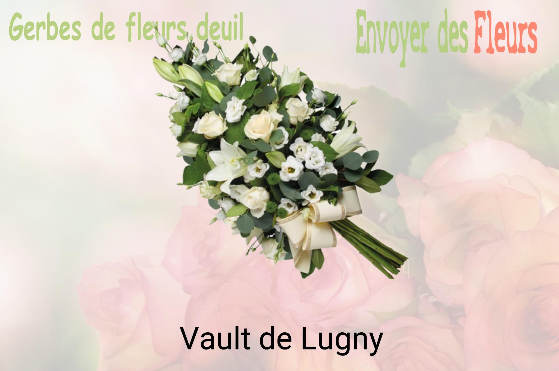 Gerbe de fleurs de deuil livrée à Vault-de-Lugny